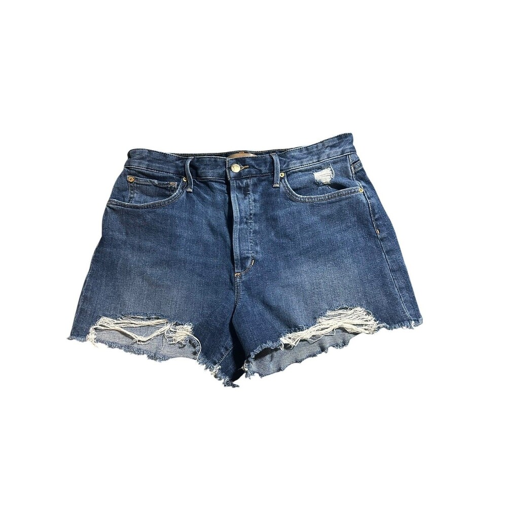 Joe's Jeans 30 The Smith High Rise Cut Off Ripped Shorts Medium Blue Skyler Wash